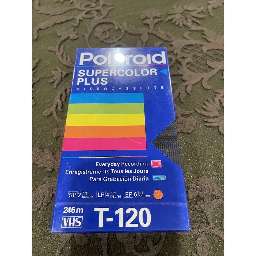 Polaroid Supercolor Plus Blank VHS Cassette Tape‎ T-120 SEALED